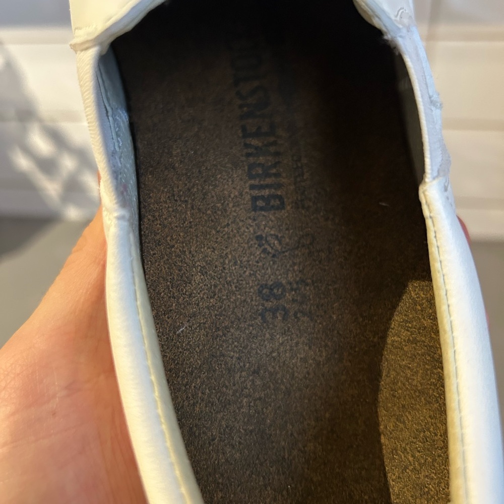Birkenstock Women's Slip-On Flats in White - Picture 6 of 6